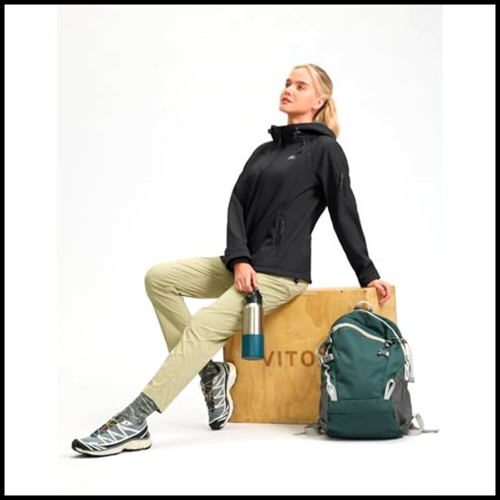 Fleece Lined Softshell Jacket Windproof Waterproo… - image 6